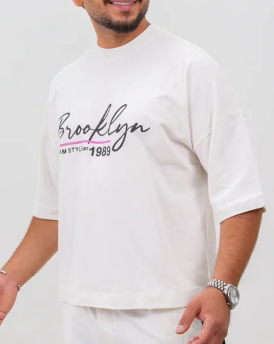 قیمت و خرید تیشرت مردانه پنبه دونخ طرح BROOKLYN کد 30298