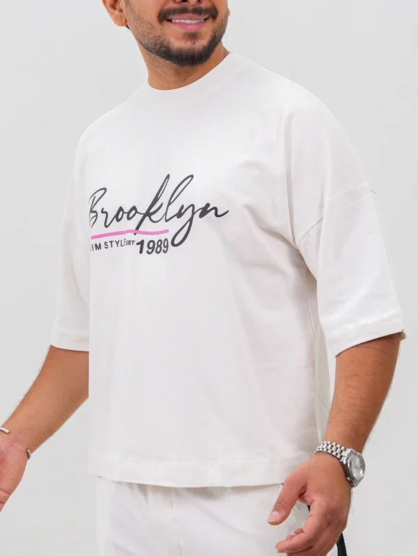 قیمت و خرید تیشرت مردانه پنبه دونخ طرح BROOKLYN کد 30298