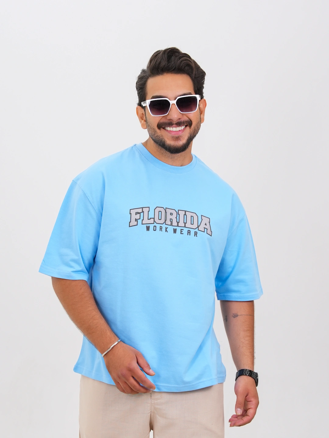 قیمت و خرید تیشرت مردانه پنبه دونخ طرح FLORIDAکد 30294