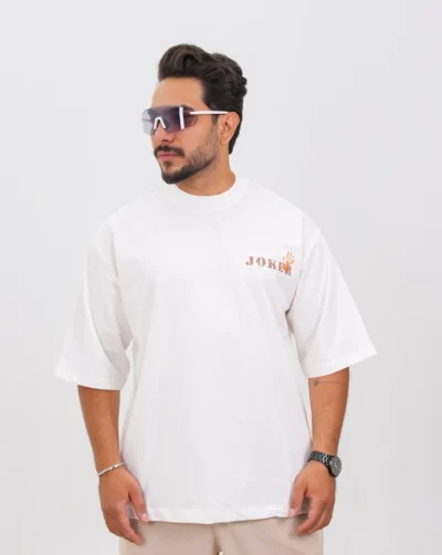 قیمت و خرید تیشرت مردانه پنبه دو پوسته طرح جوکرکد 30197