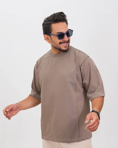 قیمت و خرید تیشرت مردانه پنبه دو پوسته دو دکمه تک رنگ کد 30197