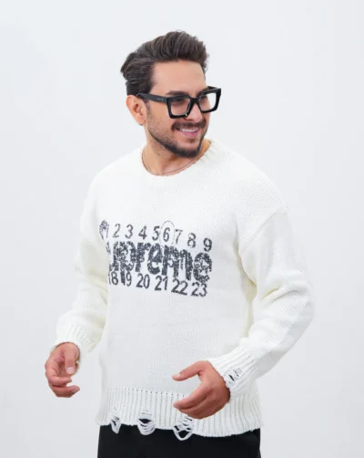 قیمت و خرید بافت مردانه زاپ دار طرح اعداد کد 50227