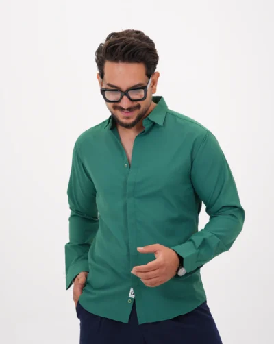 قیمت و خرید پیراهن مردانه مجلسی پارچه دوشین آستین بلند کد 20059 H 103