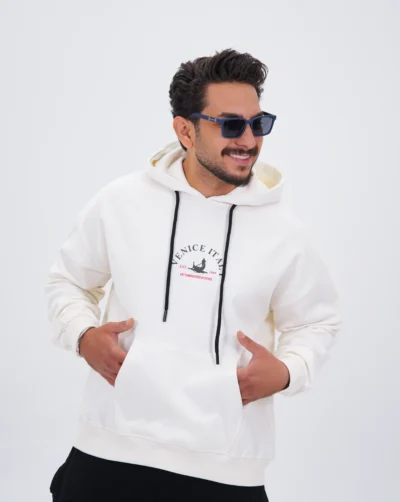 قیمت و خرید هودی مردانه پنبه سه نخ طرح VENICE ITALYکد 50235