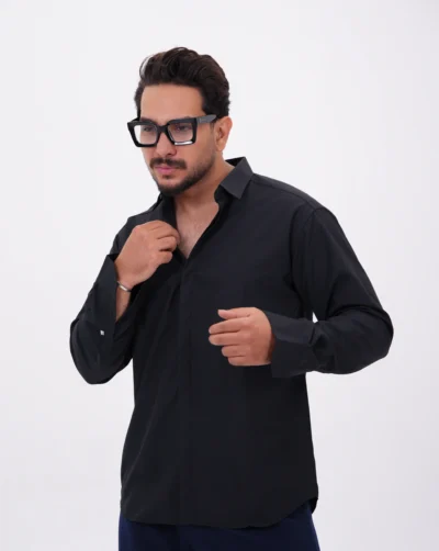 رنگ سبز پیراهن مردانه مجلسی پارچه دوشین آستین بلند کد 20059 H 103